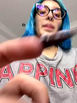 StripChat kaoticblue_ is Freechat kaoticblue_ — Fingering pussy close to cam