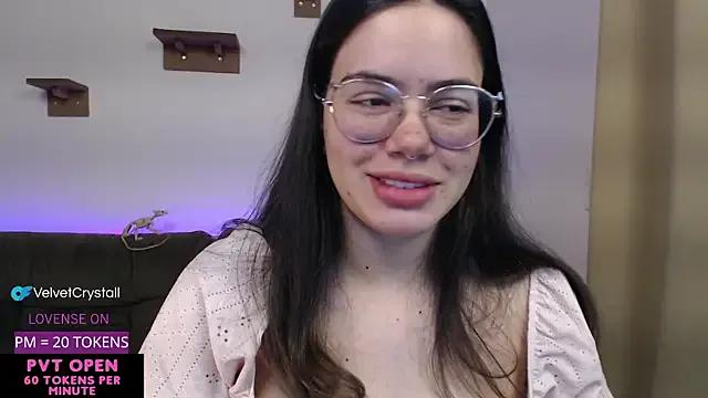 StripChat Velvetcrystall  is Freechat  Velvetcrystall —  take off my top